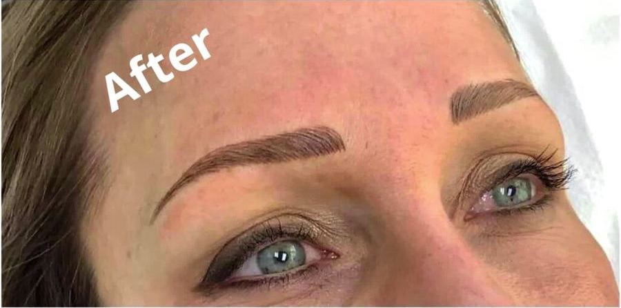Microblading, after
